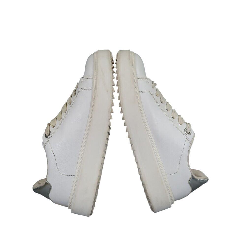 Steve Madden Shoes Womens 7 Sneakers Fashion Platform Charlie White Lace Up Low - Picture 10 of 14